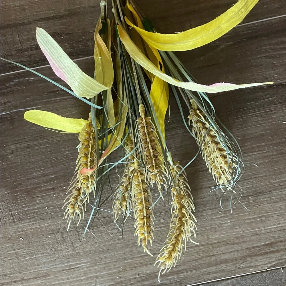3 Fall Yellow and Red Floral Stems